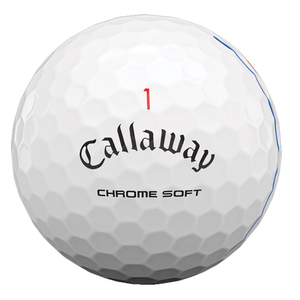 Callaway Chrome Soft Triple Track White Golf Balls - 12 Pack | High Performance Golf Balls for Accuracy & Distance | Perfect for Tournament Play & Practice Rounds