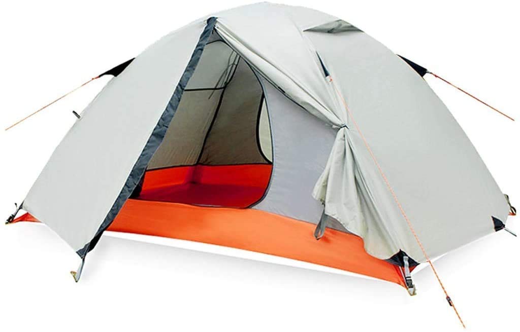 LIUXR Double Layer Dome Camping Tent - Portable, Waterproof & Windproof Outdoor Tent for Easy Setup - Perfect for Camping, Hiking & Mountaineering Adventures (Green)