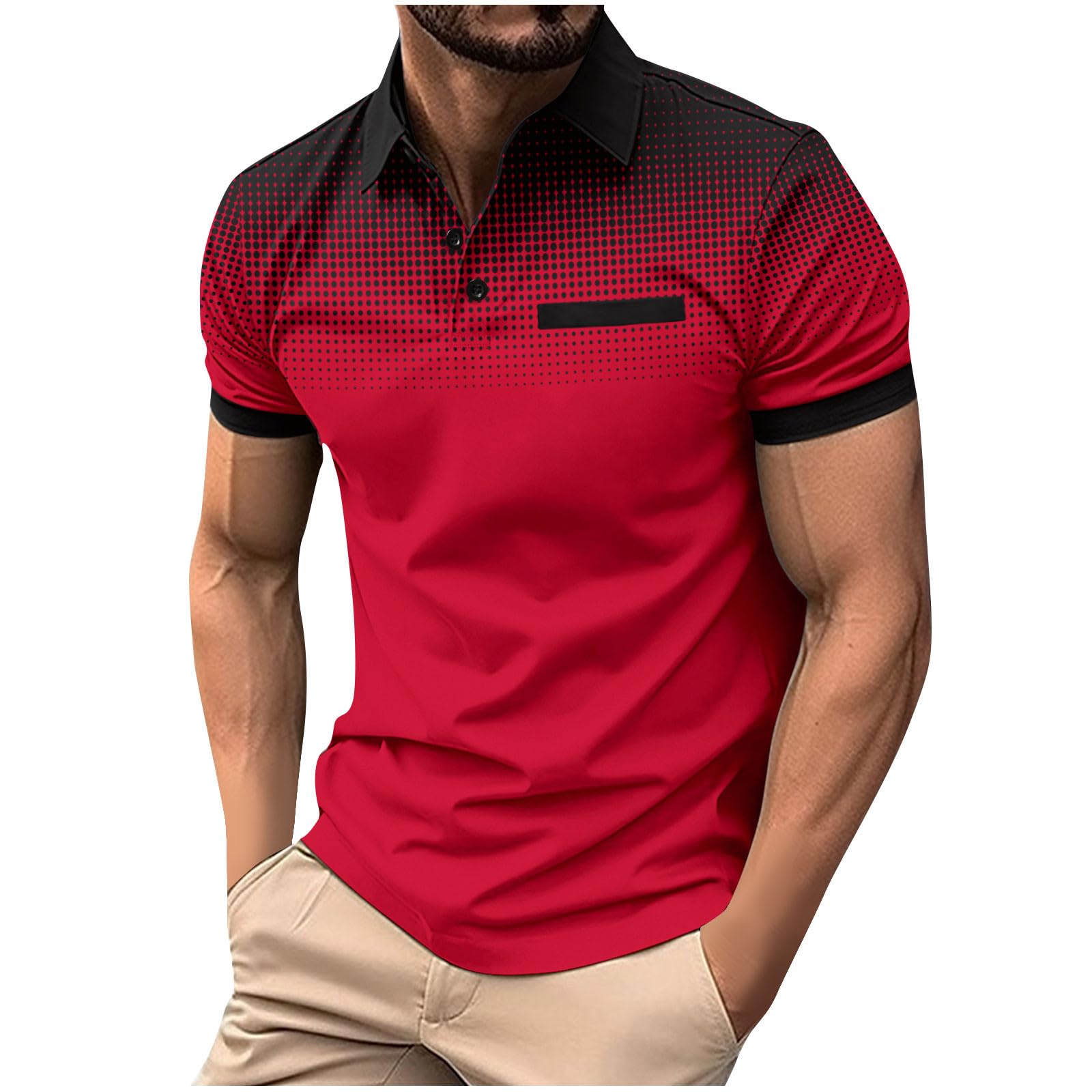 **Men's Big & Tall Golf Shirts - 2024 Fashion Short Sleeve Business Casual T-Shirts for Work & Leisure**