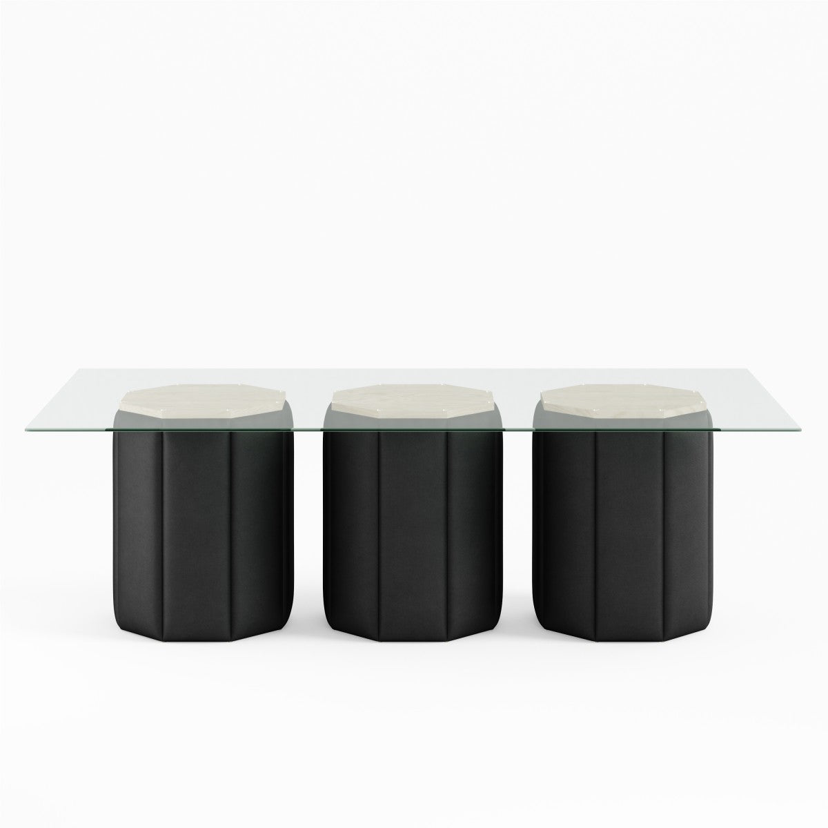 Bezanson 90 Inch Modern Black Dining Table - Large Rectangle Kitchen Table for 8-10 People, Perfect for Family Gatherings & Dinner Parties