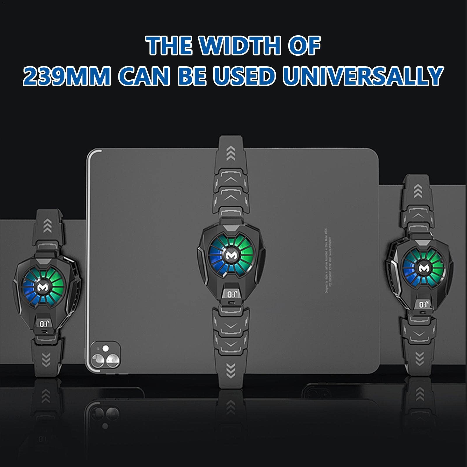 ZCSXK 5 Phone Fan Cooler with Dual Cooling Chips - Universal Cooling Case for iOS/Android Phones, PC & Mobile Devices - Perfect for Gaming, Video Streaming & Car Driving
