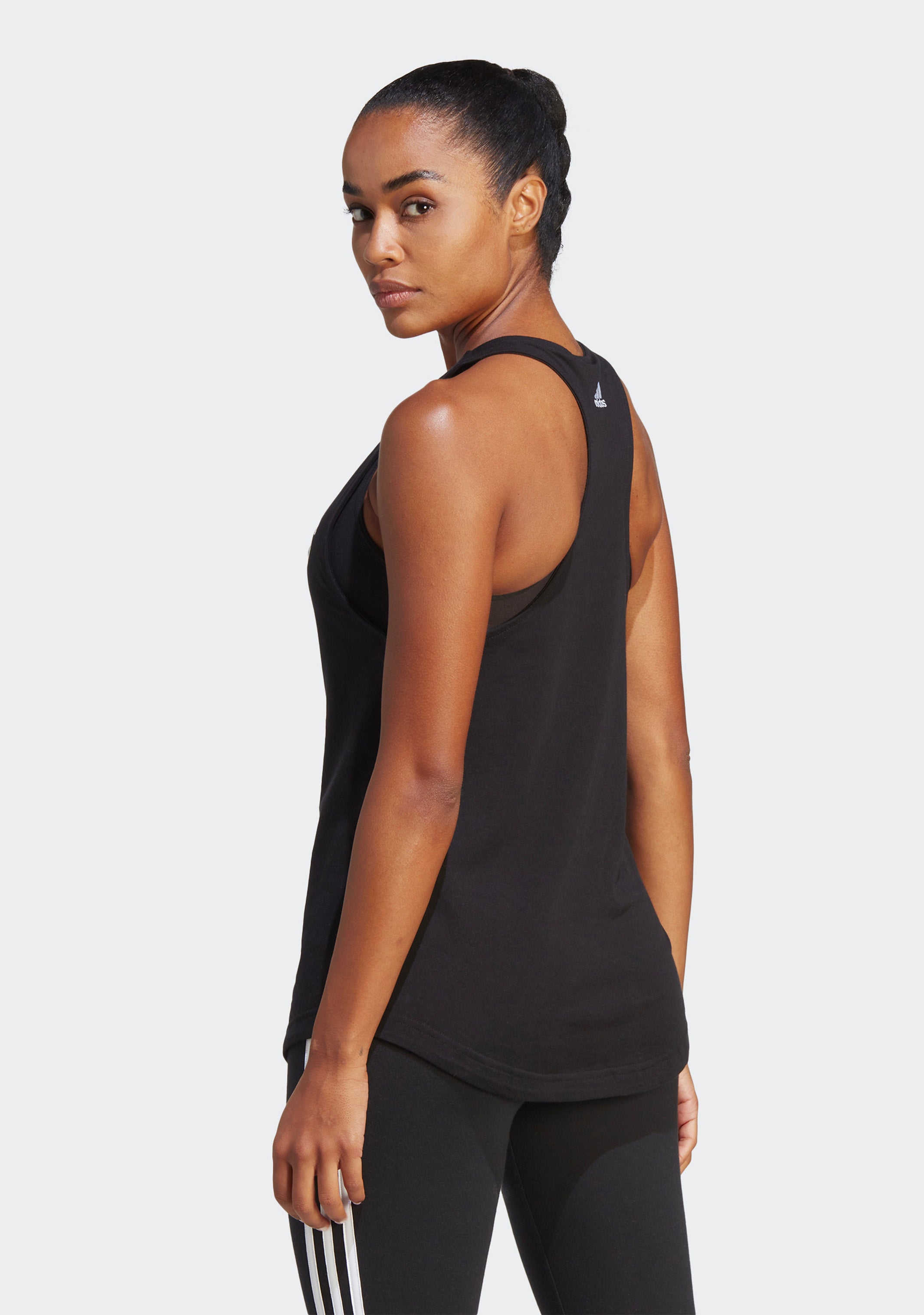 Adidas Women's Essentials Loose Fit Logo Tank Top - Soft Breathable Workout Shirt for Gym, Yoga & Casual Wear