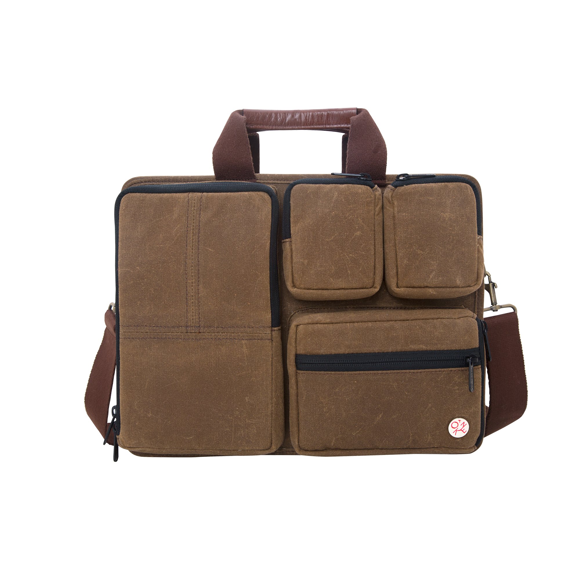 Premium Waxed Canvas Token Bags Hewes Briefcase - Field Tan, Durable & Stylish One-Size Messenger Bag for Business, Travel & Everyday Use