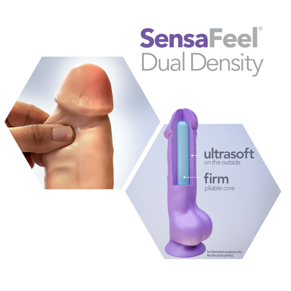 Premium 8-Inch Dual Density Silicone Dildo with Strong Suction Cup - Realistic Feel for Solo Play & Couples Use - Perfect for Bedroom Fun & Discreet Storage