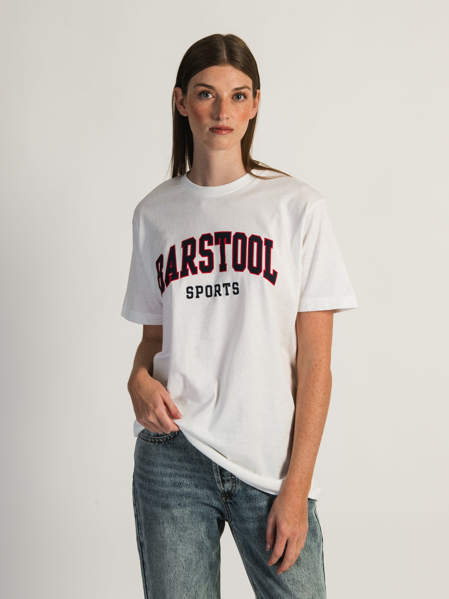 Barstool Sports Text BF T-Shirt - Comfortable Men's Graphic Tee for Casual Wear & Sports Fans