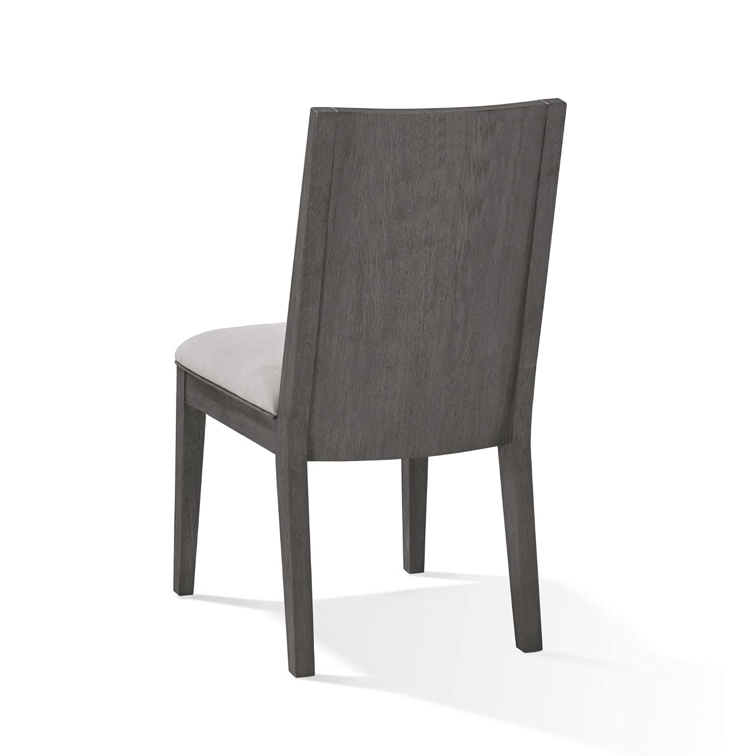 Modus Furniture Modern Dining Chairs Set of 2 - Thunder Grey Upholstered Side Chairs for Kitchen, Dining Room & Office