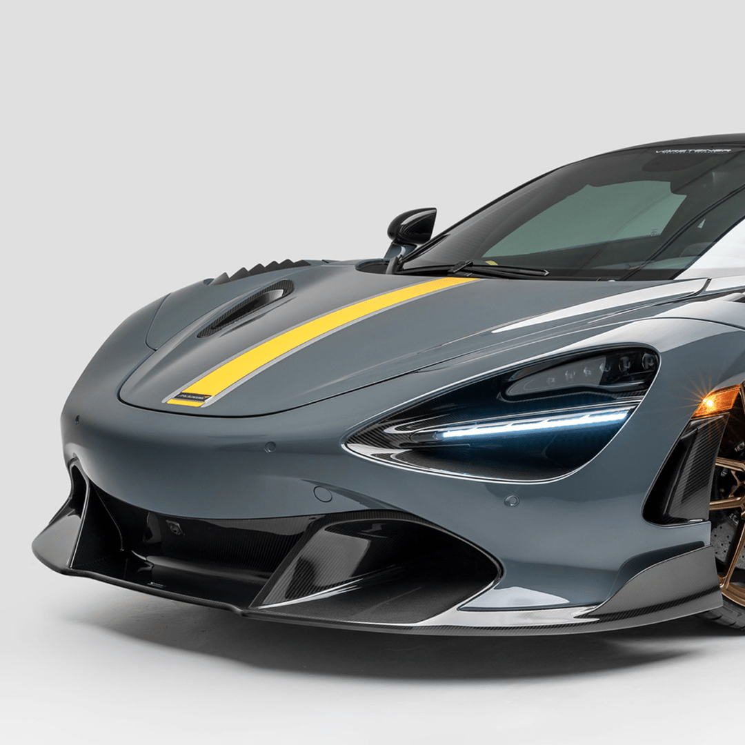 McLaren 720S Silverstone Edition Carbon Fiber Aero Front Spoiler Lip - High Performance Car Body Kit for Racing & Street Driving
