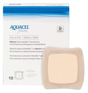 Aquacel 420680 Advanced Foam Wound Dressings - Box of 10 | Sterile Wound Care for Burns, Ulcers & Post-Surgical Protection | Ideal for Home First Aid & Clinical Use