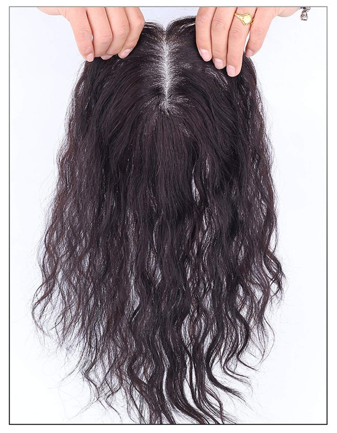 3.5x6 Inch Handmade Mono Forehead Topper Wiglet for Women with Thinning Hair - 12