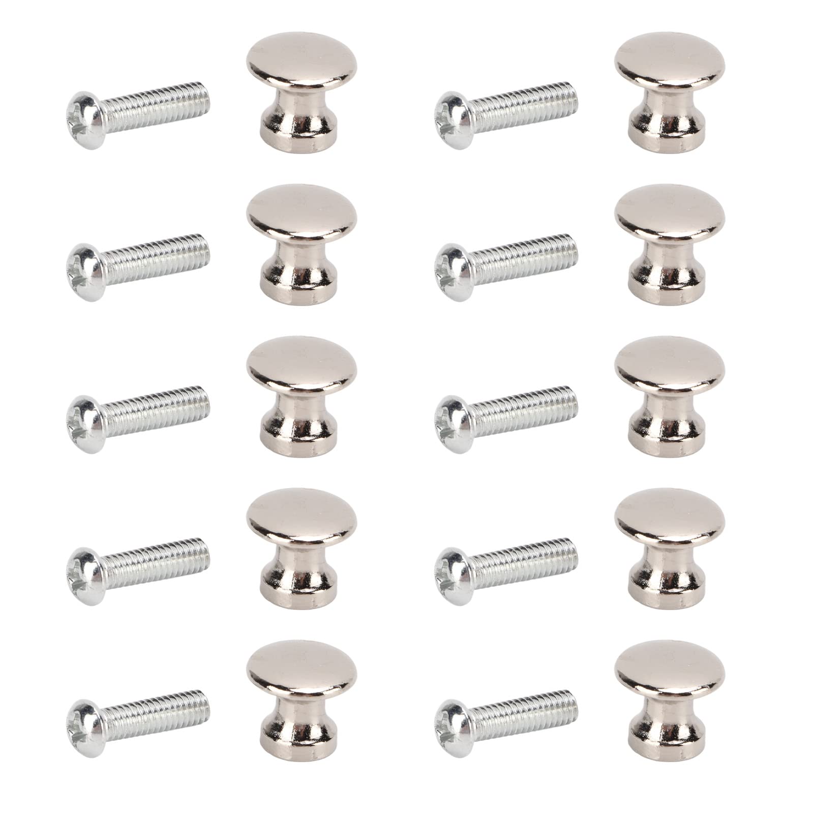 12x11MM Gold Zinc Alloy Round Drawer Pulls - Replacement Cabinet Handles for Kitchen, Desk & Cupboard - Elegant Hardware Upgrade for Home Furniture (Silver White) - Perfect for Modern Home Renovation & DIY Projects