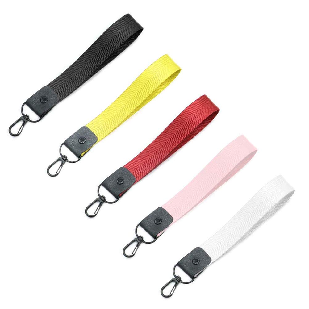 5-Pack Nylon Wrist Lanyard with Lobster Clasps - Multi-Color for Keys & Wallets