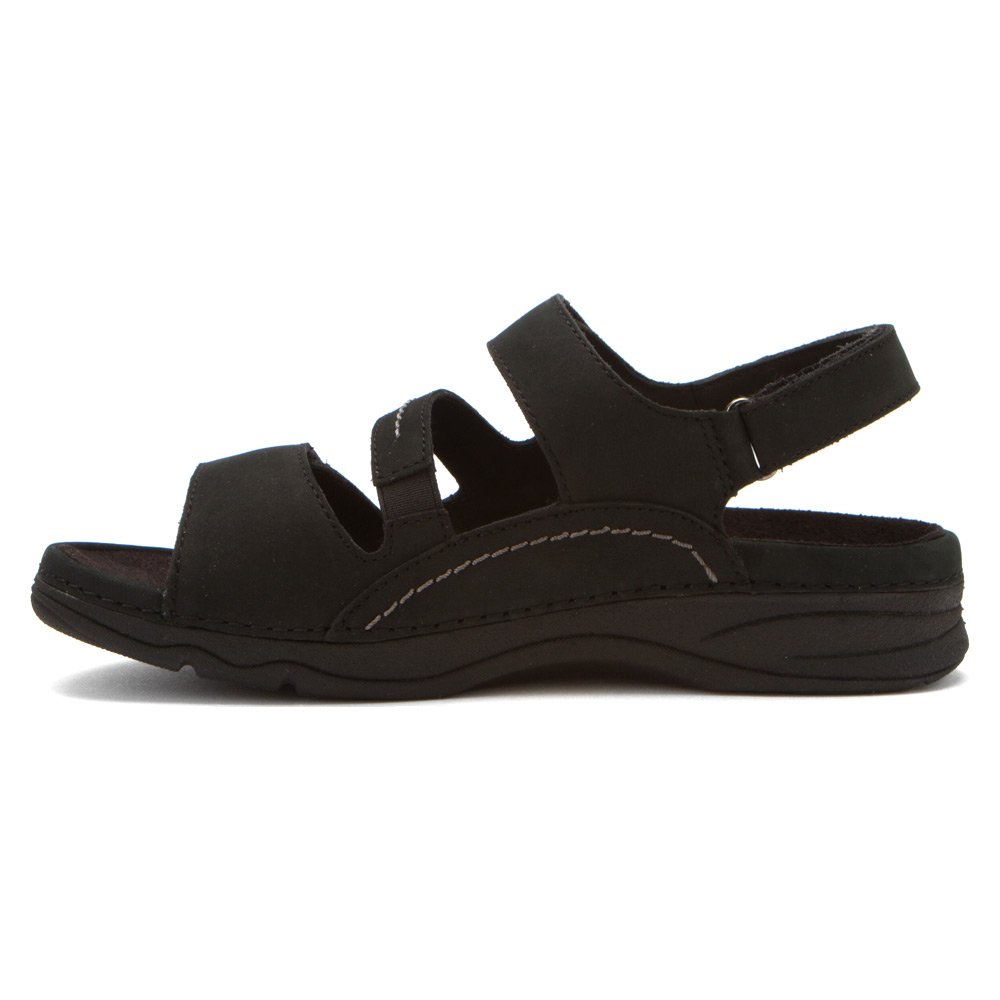 Drew Shoe Women's Alexa Comfortable Black Sandals Size 5 M - Perfect for Summer Walking, Beach Vacations & Casual Outings