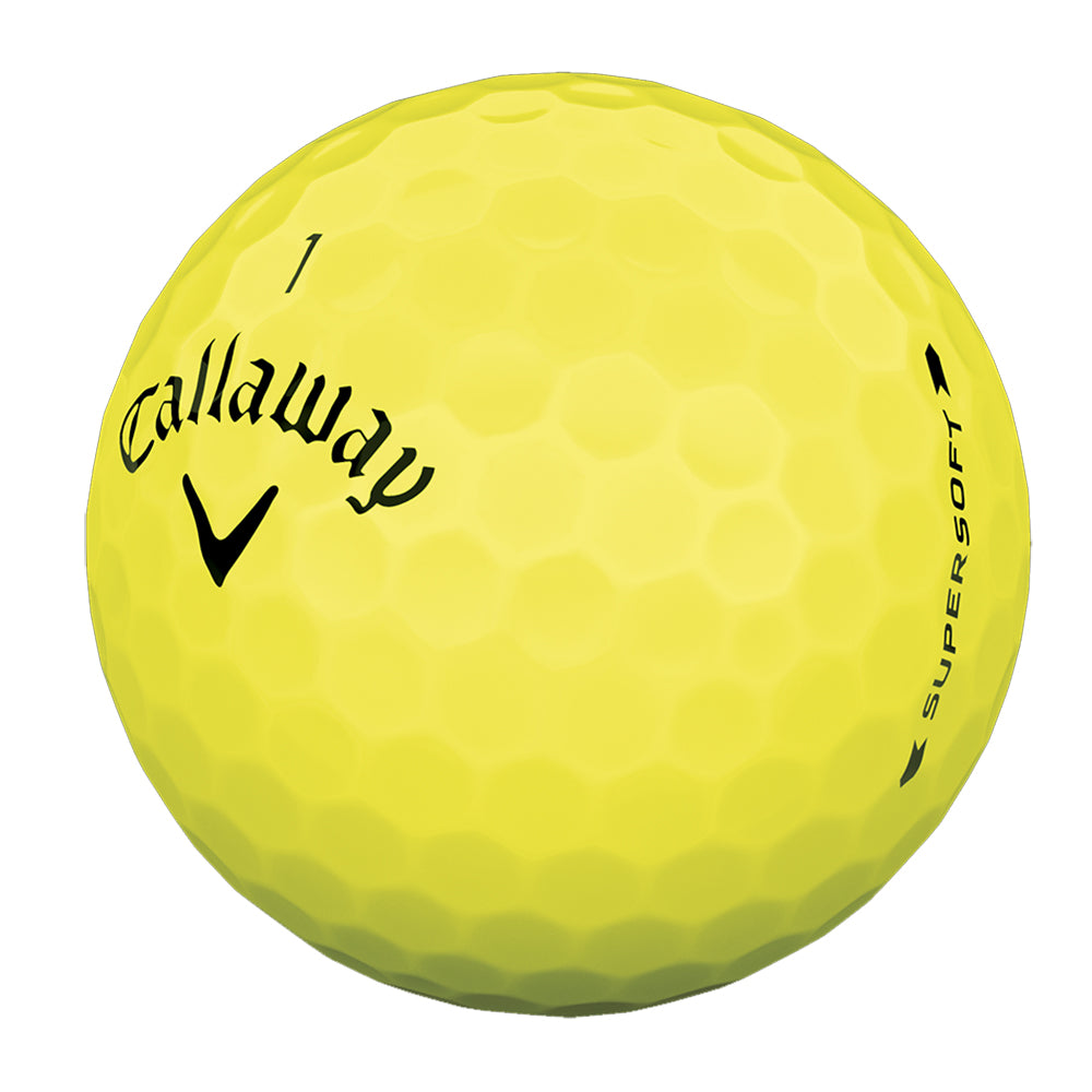 Callaway Supersoft Yellow Golf Balls - Premium Low Compression Golf Balls for Distance & Accuracy | Perfect for Beginners & High Handicappers | Ideal for Practice, Tournaments & Casual Play