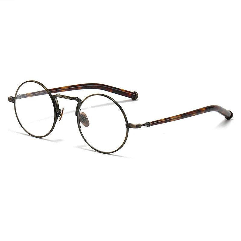 Stylish Unisex Black Titanium Round Eyeglasses Frame 3119m - Lightweight & Durable for Work, Reading, and Everyday Fashion