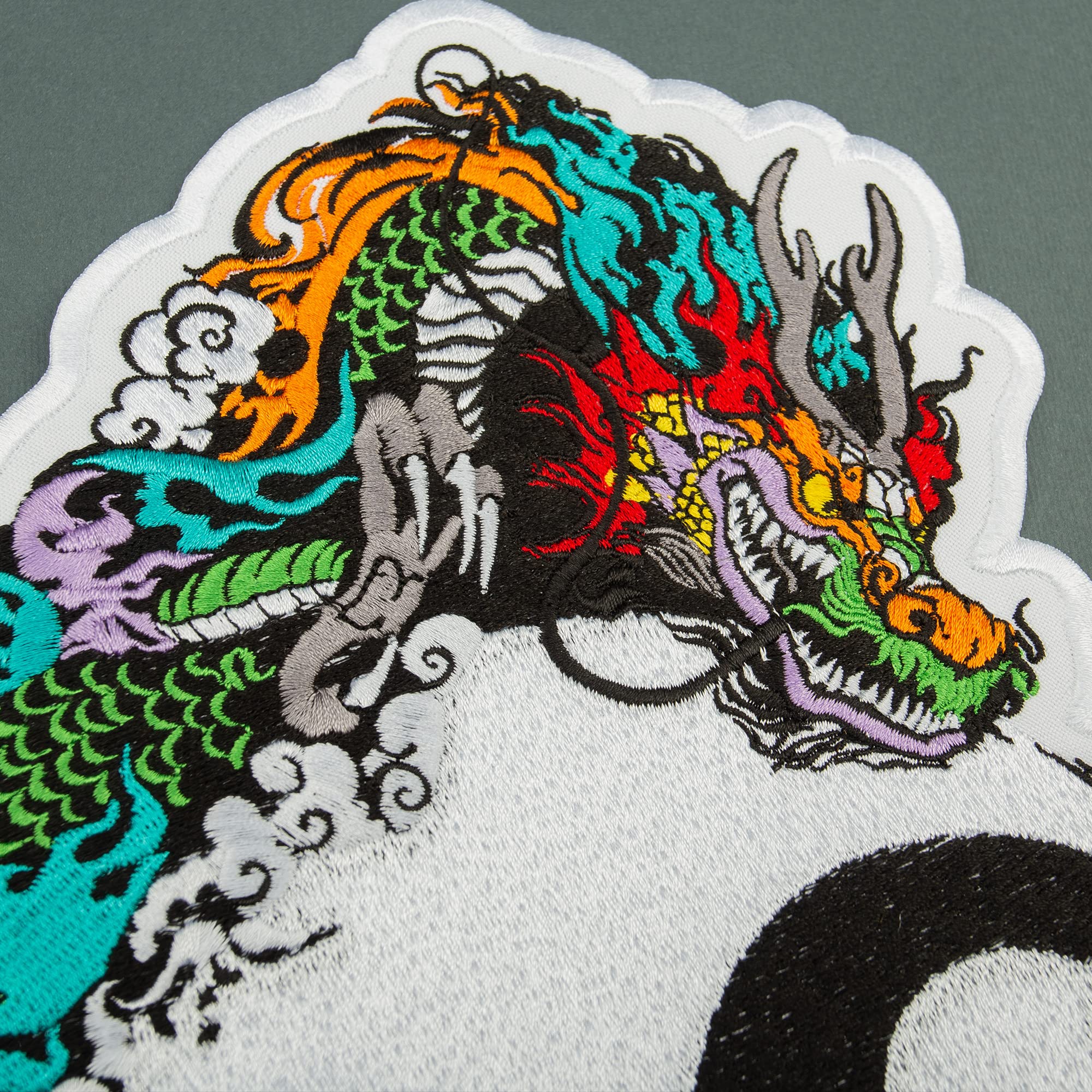 Yin Yang Dragon Tiger Embroidered Iron On Patch 8