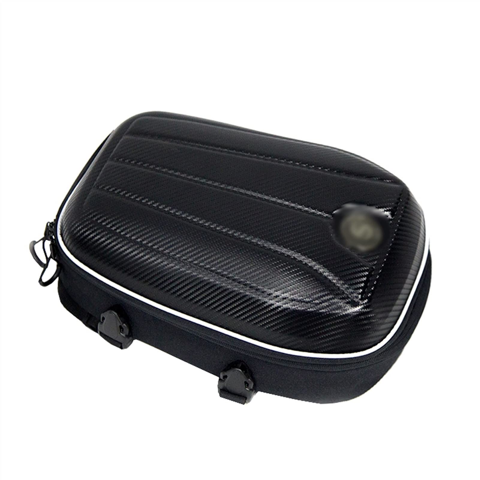VAHLBRUCH Large Capacity Motorcycle Tail Bag for Men - Waterproof Rear Seat Bag, Multi-Functional Backpack for Helmet & Gear Storage (Carbon Black) - Perfect for Road Trips, Commuting & Adventure Riding