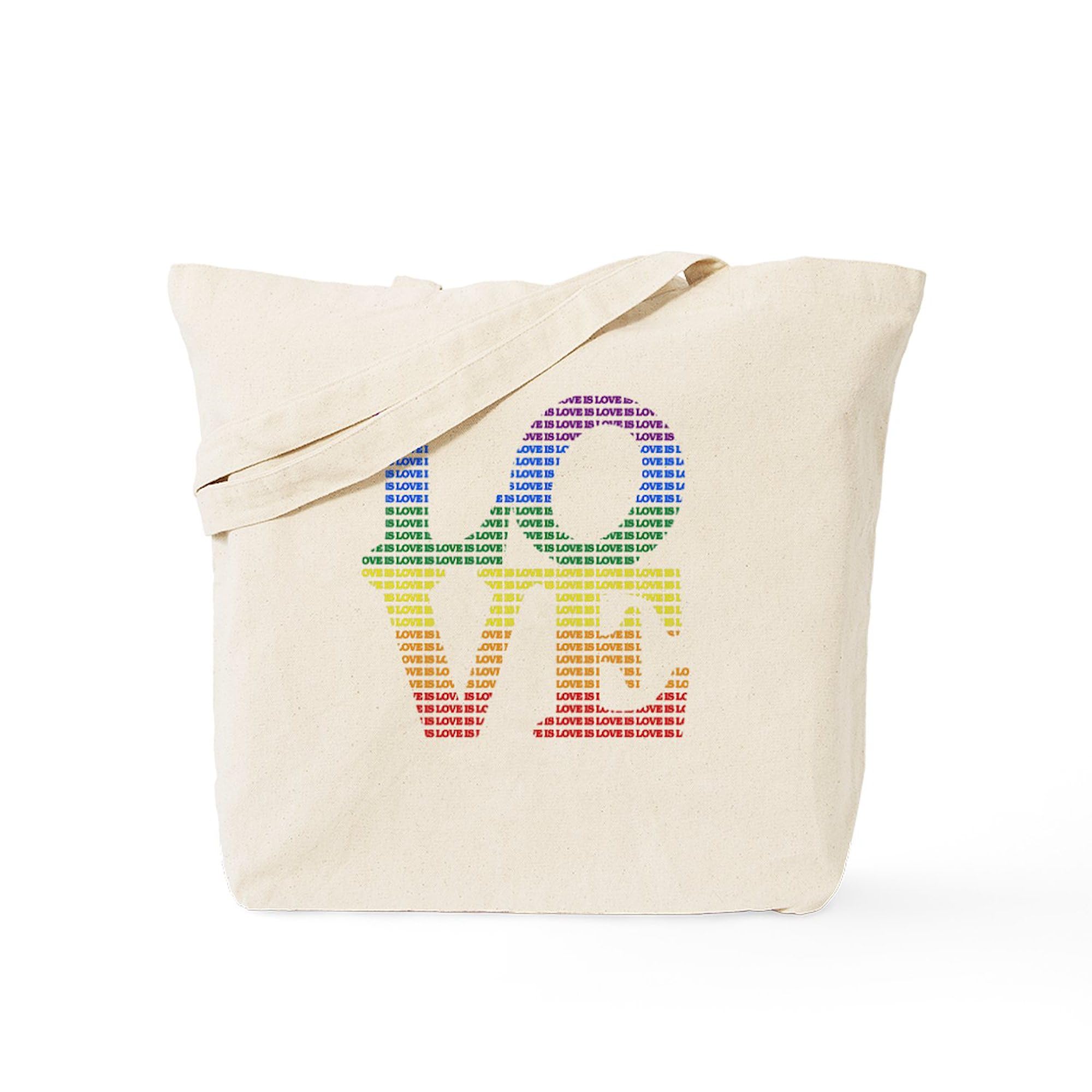 Love Is Love LGBT Tote Bag - Natural Canvas Reusable Shopping Bag for Groceries, Beach & Pride Events | Eco-Friendly LGBTQ+ Pride Accessory