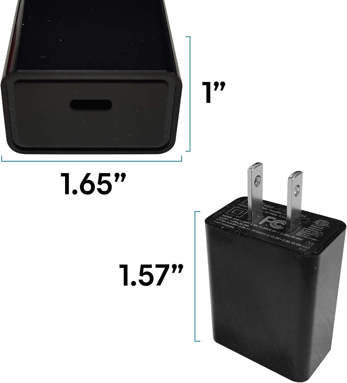 UL Certified 20W USB C Fast Charger Wall Charger - PD Power Adapter Plug with Quick Charge for iPhone, Samsung, iPad - Perfect for Home, Office & Travel Charging