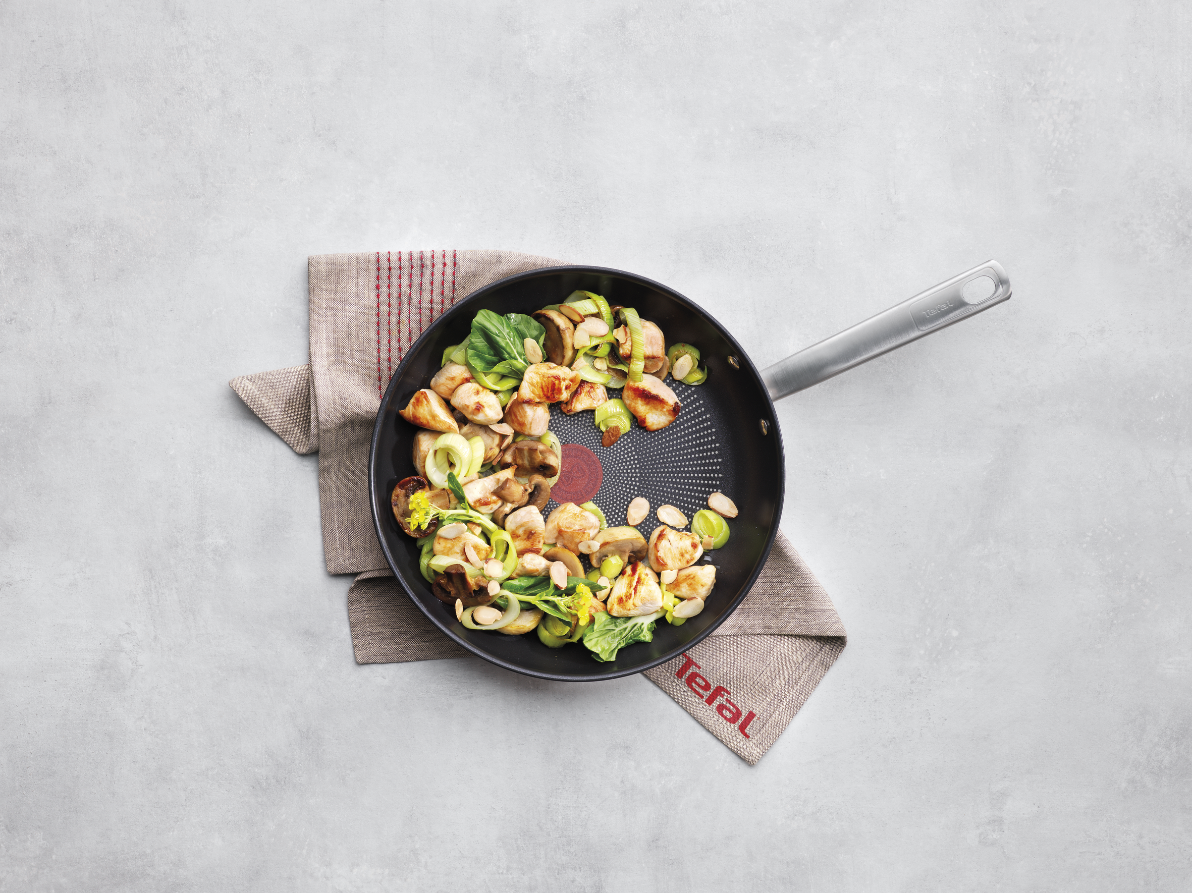 Tefal Virtuoso 28cm Stainless Steel Induction Non-Stick Fry Pan - Perfect for Sautéing, Frying & Cooking on Induction Cooktops
