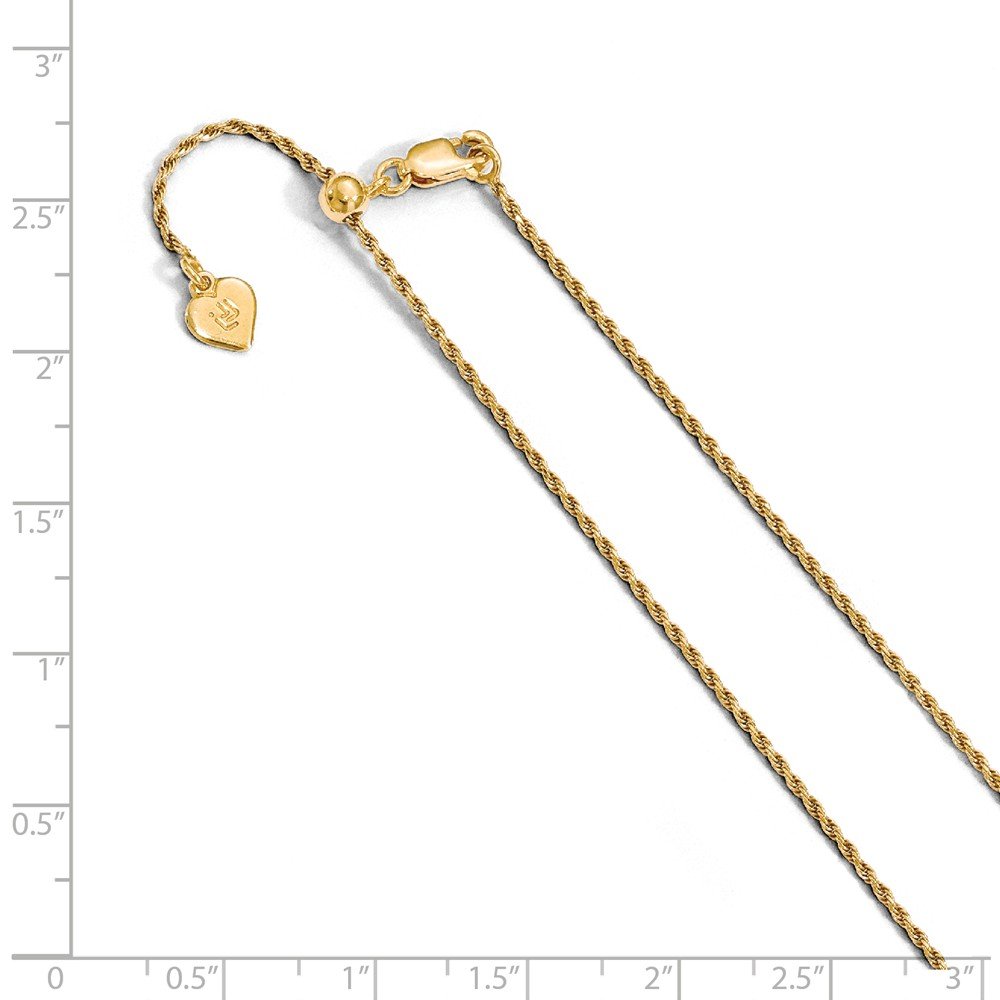 Jewels By Lux Leslie's 1.2mm Sterling Silver Gold-Plated Adjustable Rope Chain Bracelet - Perfect for Everyday Wear, Gifts & Layering Jewelry