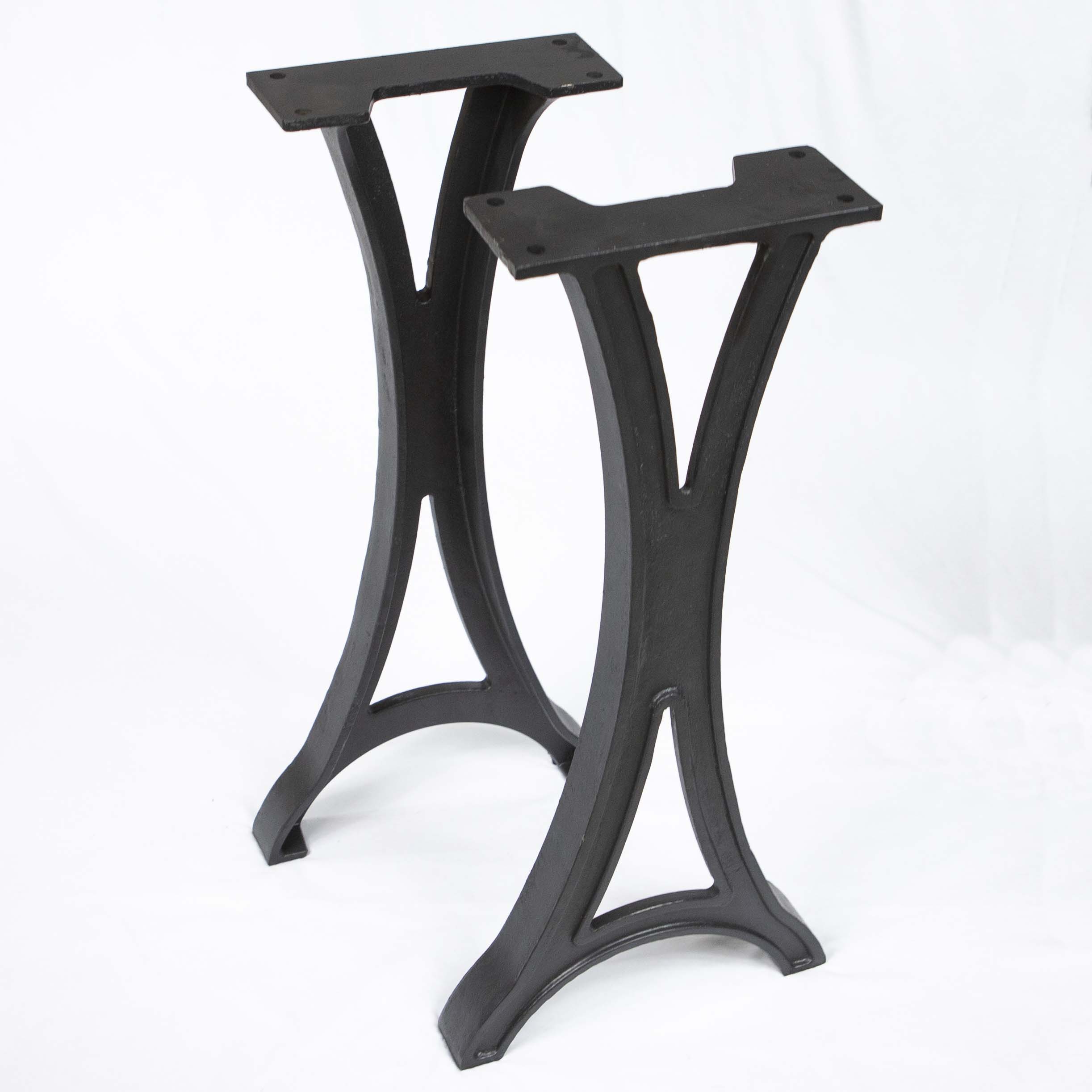 CN730 Heavy Duty Cast Iron Table Legs - 1 Pair for Console, Sofa, or Coffee Table - Perfect for DIY Furniture Projects & Home Decor