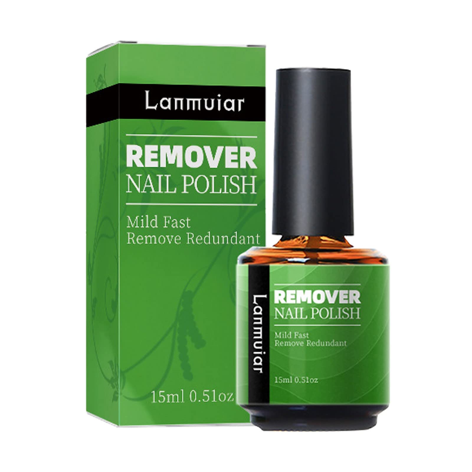 15ml Gentle Gel Nail Polish Remover - Quick & Easy Nail Polish Removal for Gel & Acrylic Nails - Non-Damaging Formula - Rainbow Nail Clipper Set (Green) - Perfect for Home Manicures & Salon Use
