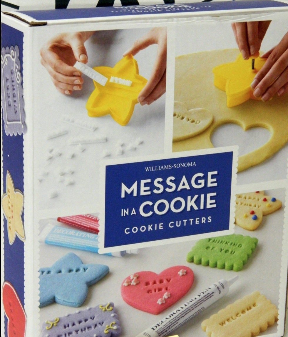 Williams Sonoma Message in a Cookie Cutter - Personalized Cookie Cutter Set for Baking, Engraved Gift for Holidays & Special Occasions | Perfect for Christmas, Birthdays & Wedding Favors