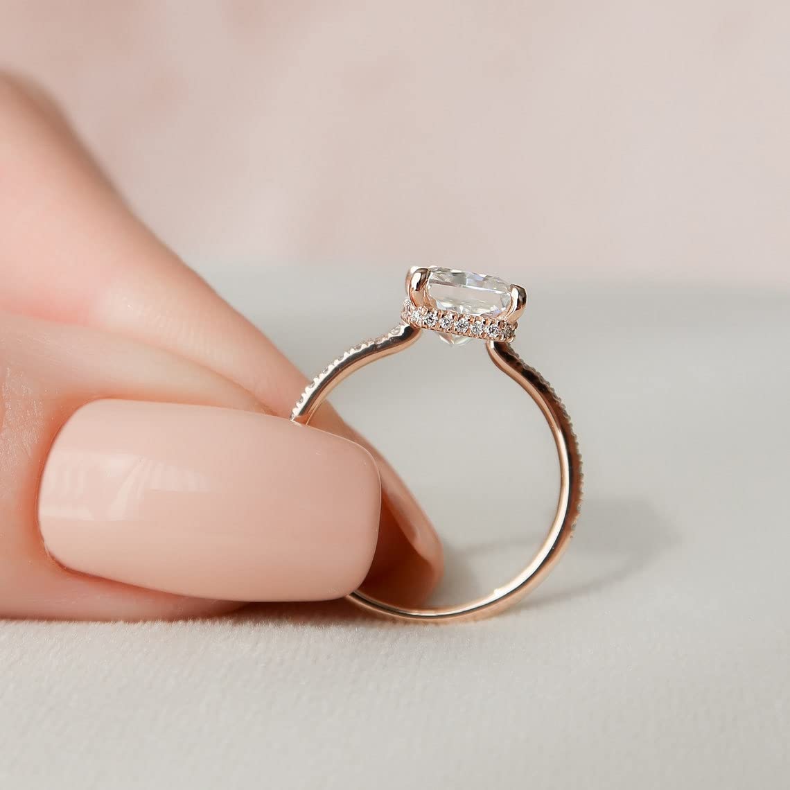 3 CT Dainty Radiant Cut Engagement Ring - 18K Gold Plated Sterling Silver Minimalist Wedding Band for Women, Perfect for Proposals, Anniversaries & Everyday Elegance