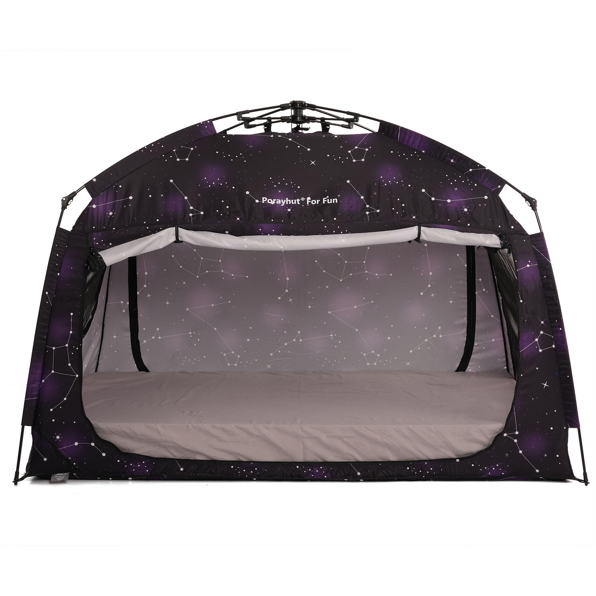 Instant Privacy Bed Tent for Sleeping - Quick Set Up Portable Bed Canopy with Large Space & 3 Doors - Twin Size Starry Design - Perfect for Dorm Rooms, Camping & Kids Sleepovers