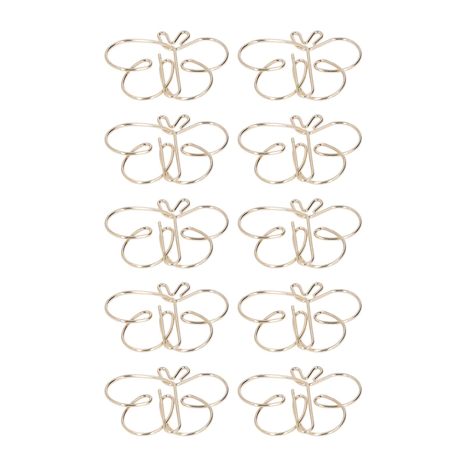50pcs Cute Butterfly Paper Clips - Gold/Silver Electroplated Rust-Proof Animal Shaped Clips for Office, School, Notebooks & Bookmarks | Perfect for Organizing Documents, Crafts & DIY Projects
