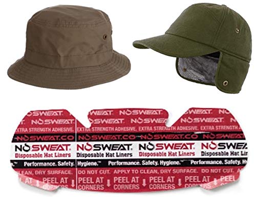 NoSweat Fishing & Hunting Hat Sweat Liner (6/12/25 Pack) - Moisture Wicking Headband for Outdoor Sports & Work - Perfect for Hiking, Camping, and Hot Weather Activities