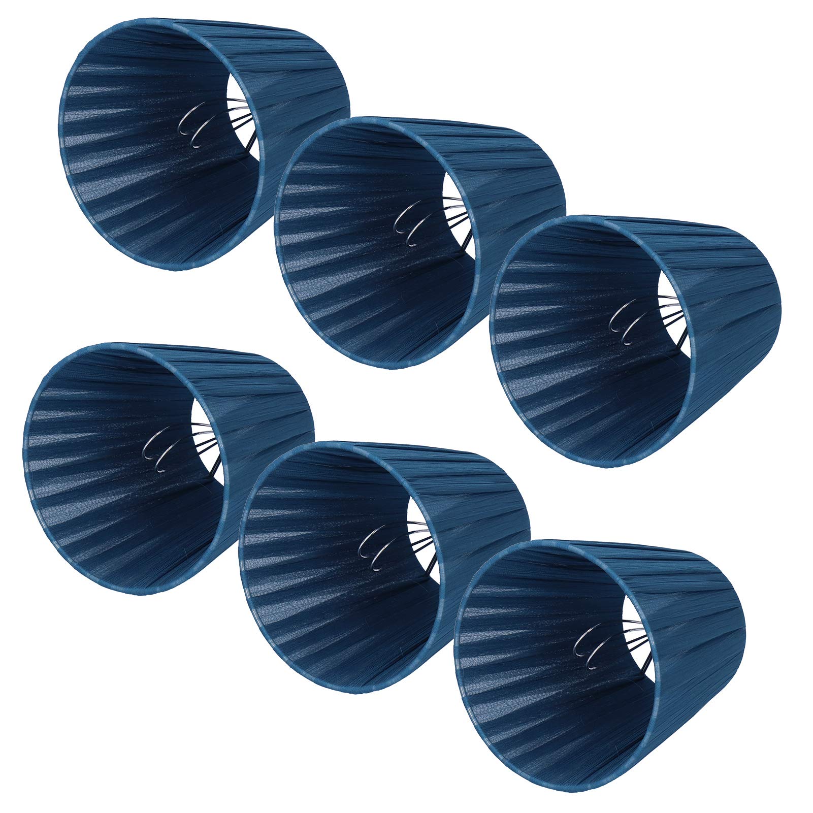 Modern Lamp Shades Set of 6 - Small Size A/B/C/F/P Bulbs Compatible for Bedroom, Chandelier & Wall Lights - Home, Hotel & Study Room Decor Lighting Accessories - Perfect for Ambient Lighting & Cozy Spaces