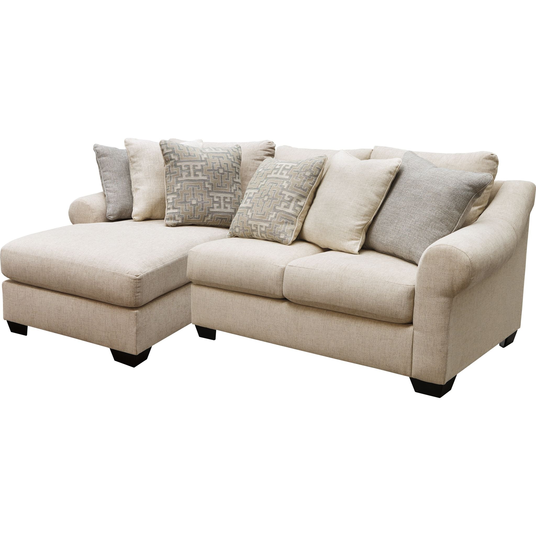 Carnaby Exclusive 2-Piece Sectional Sofa with Chaise Lounge - Modern L-Shaped Living Room Furniture for Small Spaces - Perfect for Apartments, Condos and Family Movie Nights