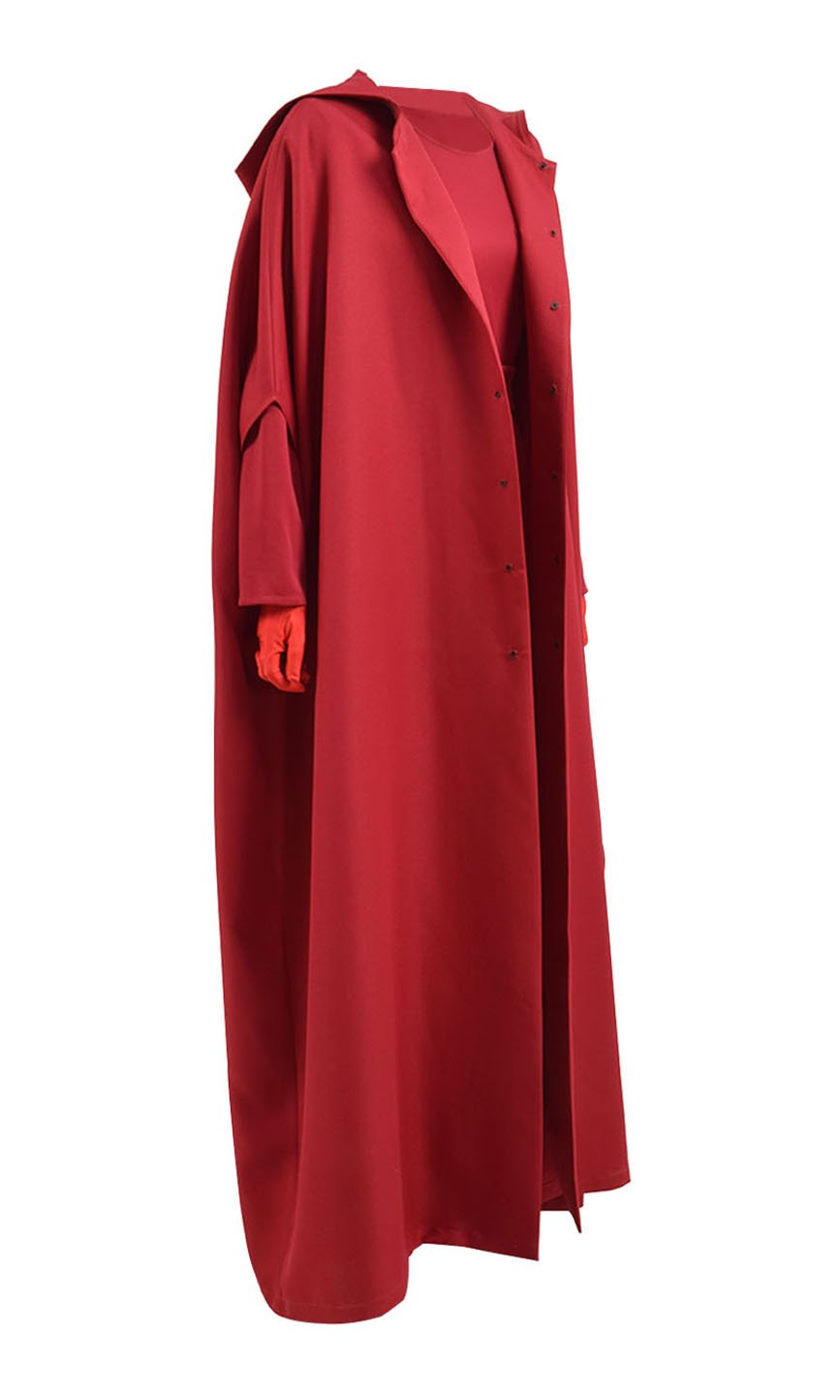 The Handmaid's Tale Offred Red Costume Set - Women's TV Series Inspired Dress, Cloak & Head Cover (Custom-Made) | Halloween Cosplay, Book Club Events, Themed Parties