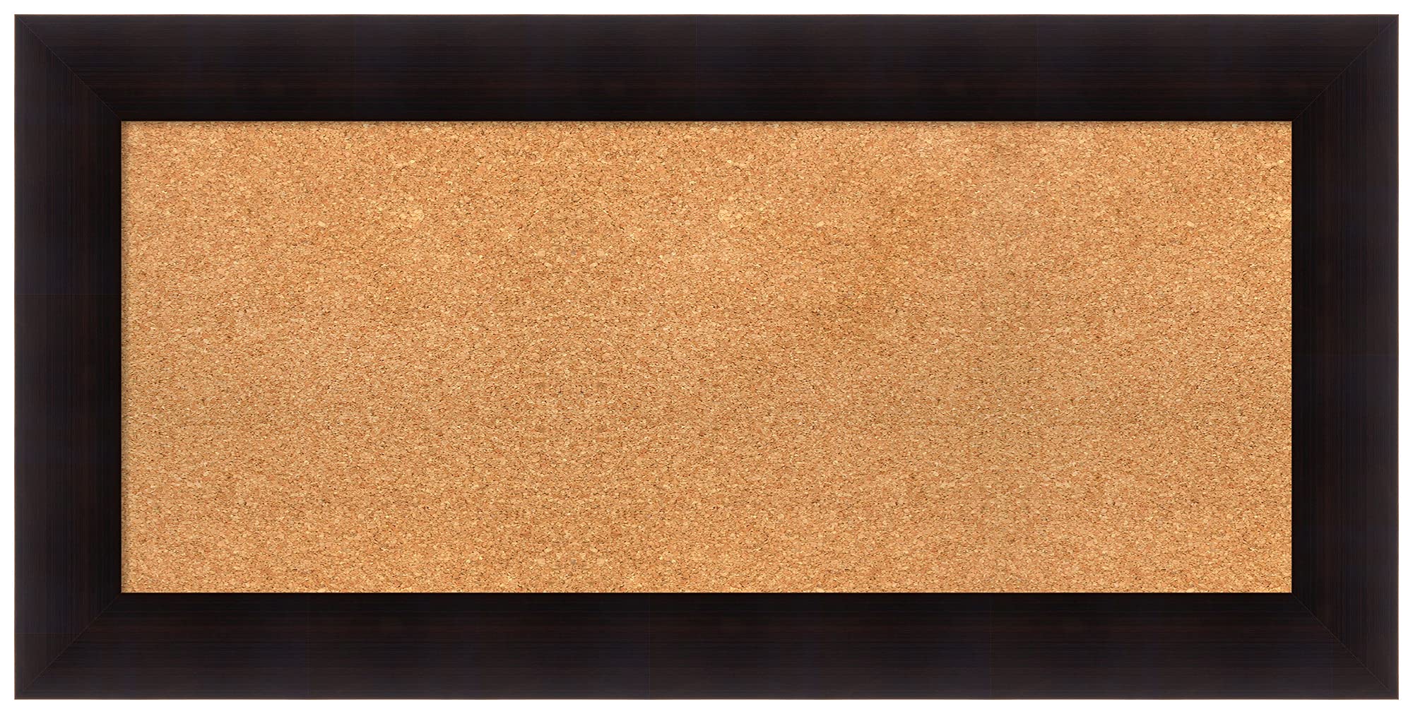Custom Cork Bulletin Board 40x20 Inches - Natural Cork Pin Board with Espresso Wood Frame - Home Office, Kitchen, Dorm Organization - Various Sizes Available