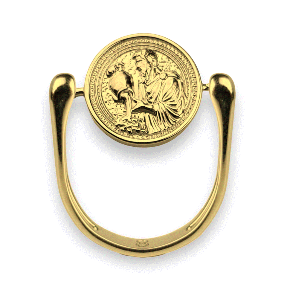 Luxury Gold Zodiac Fidget Ring for Anxiety Relief - 12 Astrology Sign Spinner Ring for Stress Relief & Focus - Perfect for ADHD, Meditation & Office Work