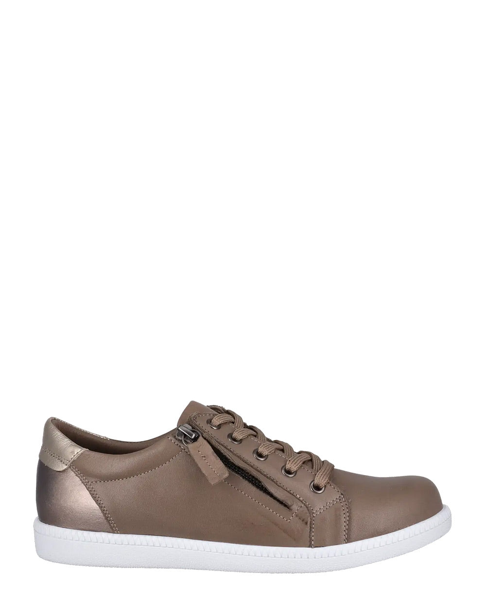 EG06 Mocha Leather Casual Sneakers for Men & Women - Comfortable Walking Shoes for Daily Wear, Travel, and Outdoor Activities