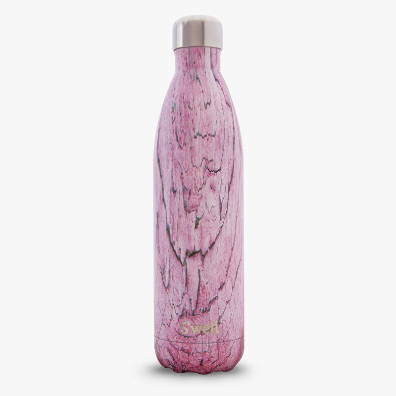 S'well Wood Insulated Water Bottle 25oz (739mL) - Eco-Friendly Stainless Steel Thermos for Hot & Cold Drinks - Perfect for Hiking, Gym, Office & Travel