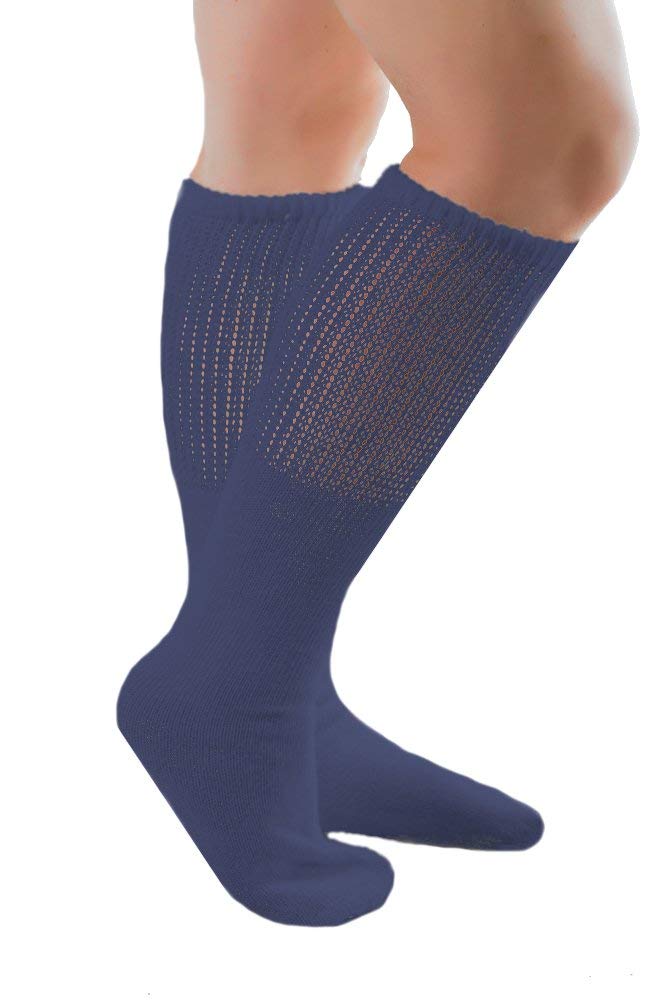 Diabetic Socks for Men & Women - Breathable Cotton SwellSox with Non-Binding Top - Improve Foot Circulation & Comfort - Perfect for Daily Wear, Travel & Diabetic Foot Care