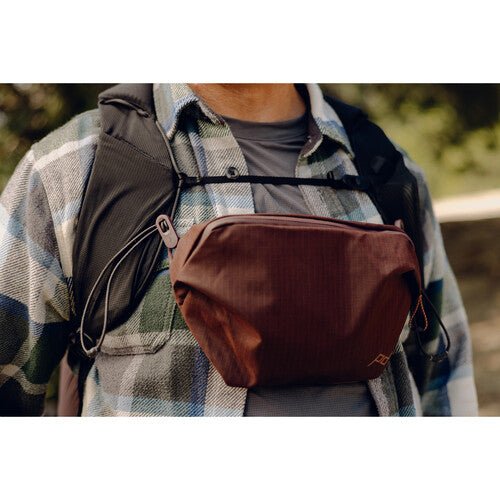Peak Design Outdoor Sling 2L Eclipse - Waterproof Camera Bag for Travel & Hiking - Compact Crossbody Pack for DSLR, Mirrorless & Everyday Essentials