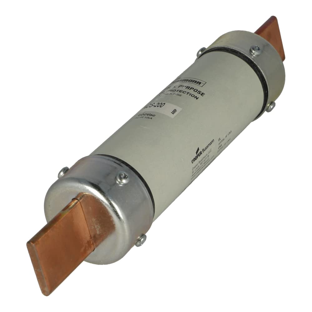 Bussmann NOS-200 200A 600V Cartridge Blade Fuse - High Amp Electrical Protection for Industrial Equipment, Automotive & Solar Power Systems