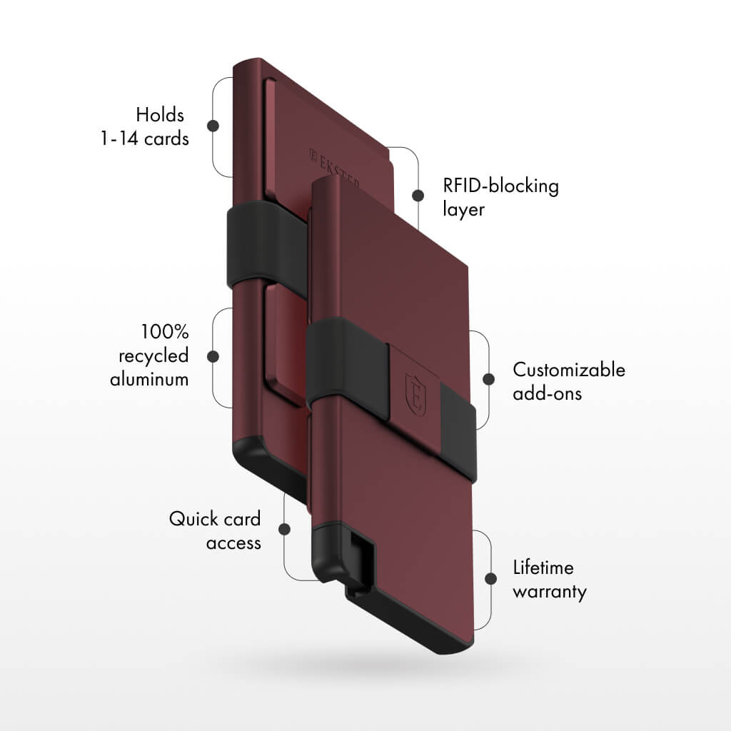 Ekster Pro RFID Blocking Aluminum Card Holder - Slim Minimalist Wallet for Men & Women - Perfect for Travel, Business & Everyday Carry