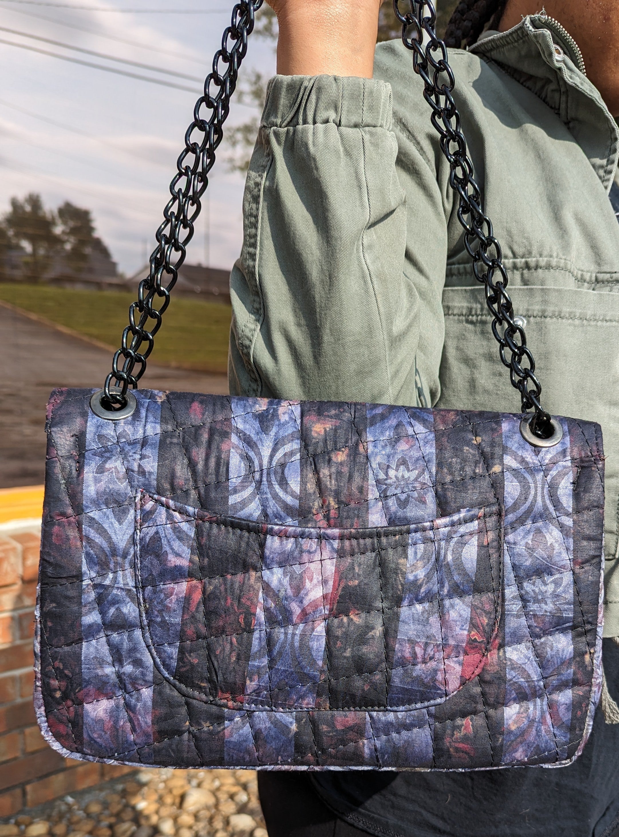 Dupsie's Handmade Indigo Leather Handbag - Stylish & Durable Women's Purse for Work, Travel & Everyday Use