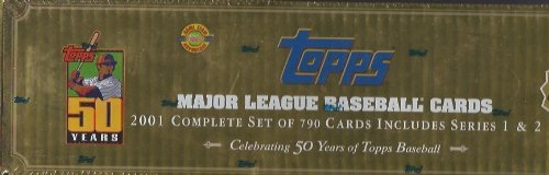 2001 Topps Baseball Factory Sealed Box Set HTA Gold Box Version - Collectible Trading Cards for Sports Fans & Memorabilia Enthusiasts - Perfect for Display, Investment & Nostalgic Gift Giving