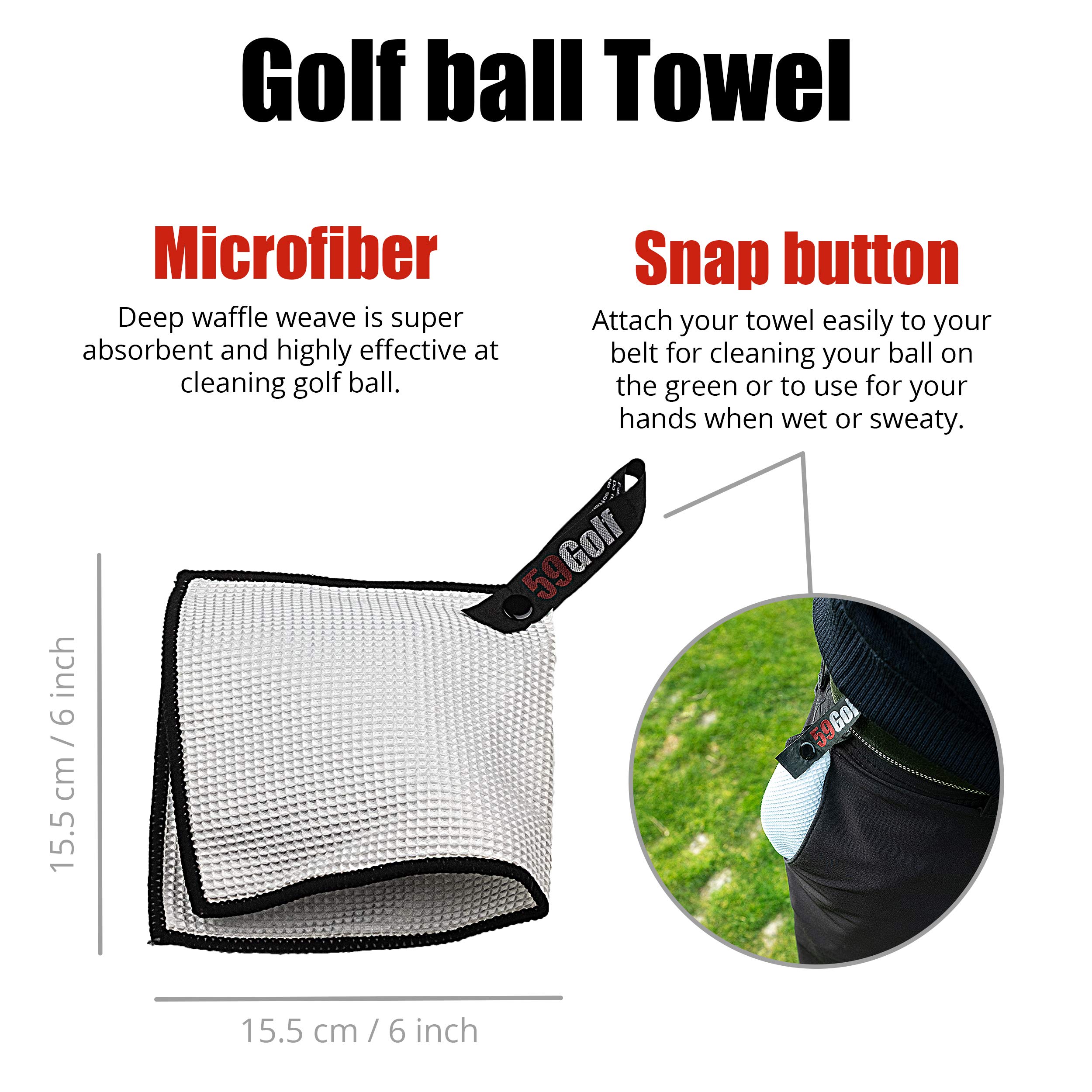 Premium Golf Club Cleaning Kit - Golf Club Cleaner Brush, Magnetic Keychain & Microfiber Towels (Golf Club & Ball Towels Included) - Perfect for On-Course Cleaning & Equipment Maintenance