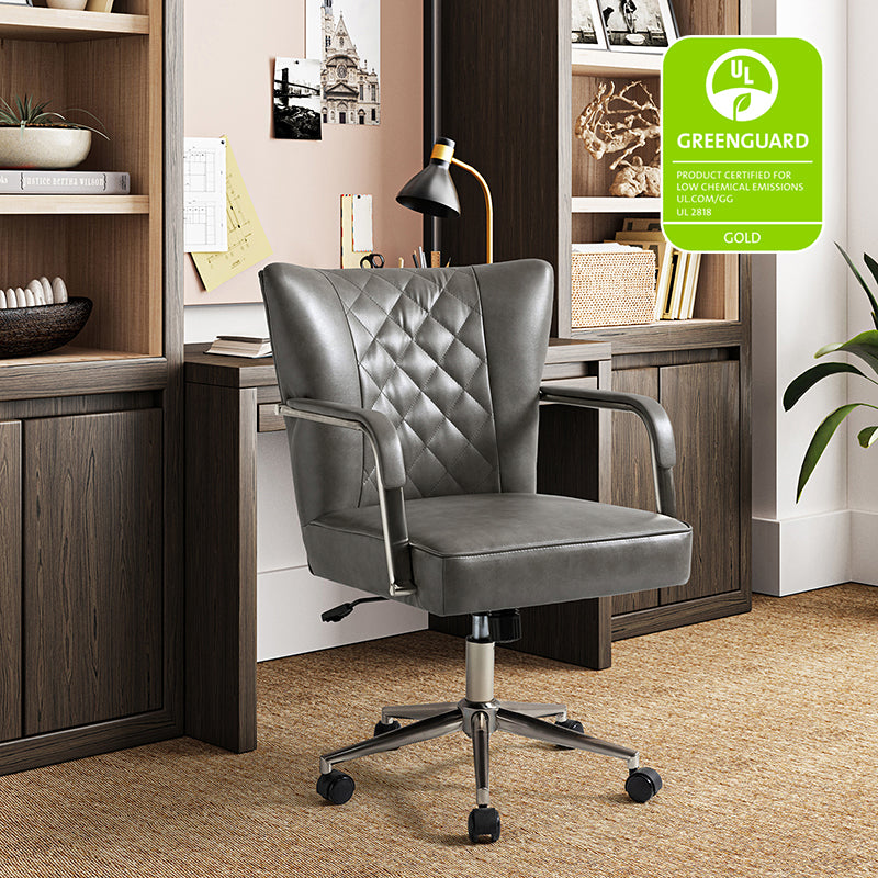 Egmont Waterproof 360 Degree Swivel Office Task Chair - Ergonomic Desk Chair for Home & Office Workspace, Gaming, and Study