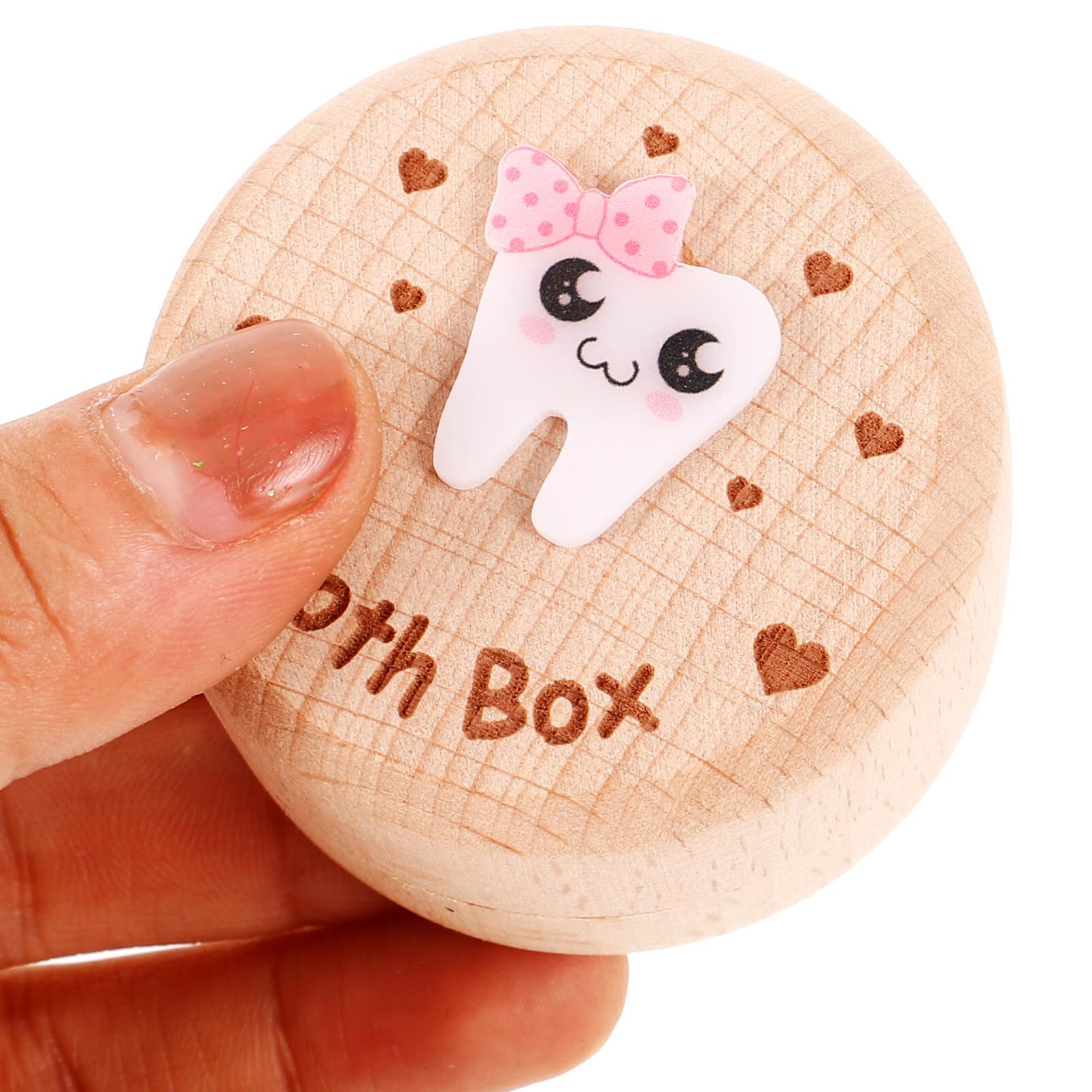 Abaodam Wooden Tooth Fairy Box - Cute Kids Tooth Storage Box for Lost Teeth - Perfect Gift for Girls & Boys - Bedtime Ritual & Memory Keepsake
