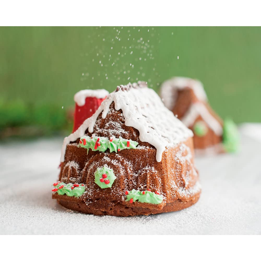 Nordic Ware Gingerbread House Duet Pan Set - Nonstick Bakeware for Holiday Cookie Making, Christmas Baking, and Festive Desserts | Perfect for Gingerbread Houses, Cookies, and Seasonal Treats