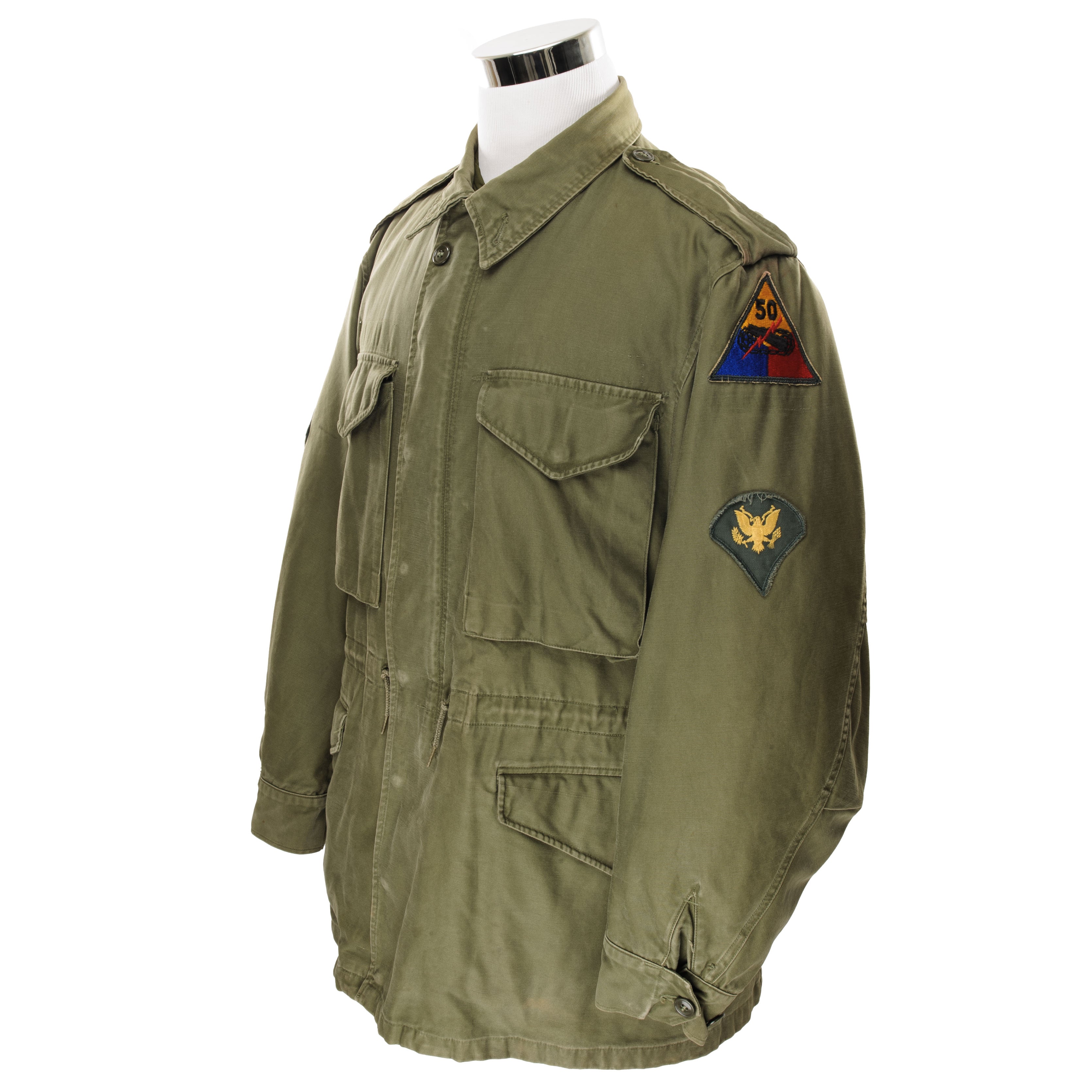 Vintage US Army M51 Field Jacket with Patches - Authentic 1961 Vietnam War Era Military Jacket - Medium Regular Size - Perfect for Outdoor Adventures, Historical Reenactments, and Collectors