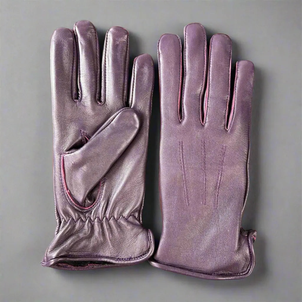 Women's Winter Leather Gloves with Soft Fur Lining - Warm Touchscreen Gloves for Cold Weather, Driving & Outdoor Activities